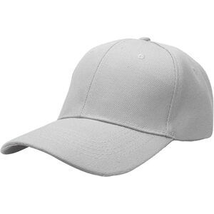 Unisex Light Grey Athletic Adjustable Strap Casual Running Classic Baseball Cap